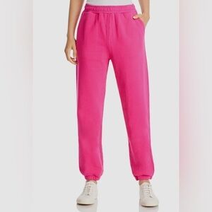 Monrow Hot Pink Super Soft Joggers NWT